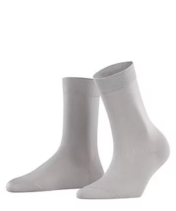 FALKE Cotton Touch Skarpetki damskie bawełna biały czarny plus cienkie kolory, gładkie, bez wzoru na lato lub zimę, 1 para, Szary (Silver 3290), 35-38 EU - Skarpetki damskie - miniaturka - grafika 1