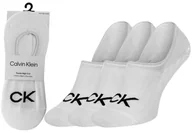Skarpetki męskie - CALVIN KLEIN SKARPETKI STOPKI 3 PARY WHITE 701218723 002 - Rozmiar: 40-46 - miniaturka - grafika 1