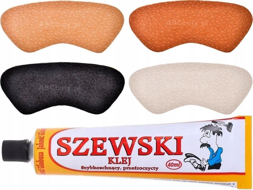 CZTEROPAK Beżowe Białe Brązowe Czarne ZAPIĘTKI Poduszki SKÓRA Klej SZEWSKI