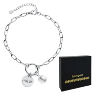 Bransoletki - Bransoletka damska GRAWER PERŁA kolory SREBRO 925 - miniaturka - grafika 1