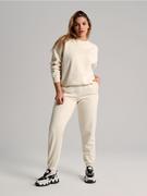 Spodnie damskie - Sinsay - Spodnie dresowe - biały - miniaturka - grafika 1