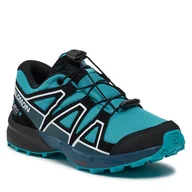 Buty dla chłopców - Trekkingi Salomon Speedcross Waterproof L47457800 Peacock Blue / Deep Dive / Black - miniaturka - grafika 1