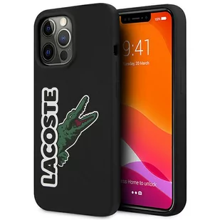 Lacoste Etui do iPhone 13 Pro / 13 6,1" czarny/black hardcase Silicone Head Crocodile - Etui i futerały do telefonów - miniaturka - grafika 1