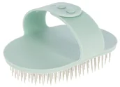 Szczotki i furminatory - Kerbl Zgrzebło dla terrierów z paskiem na dłoń turkusowe 13x8cm - miniaturka - grafika 1