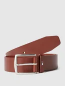 Paski - Pasek skórzany z aplikacją z logo - miniaturka - grafika 1