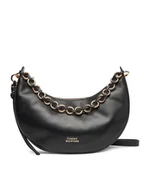 Torebki damskie - Tommy Hilfiger Torebka Moon Leather Crossover AW0AW17467 Czarny - miniaturka - grafika 1