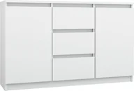 Komody - Komoda 3 Szuflad 2 Szafki 120Cm Biała - miniaturka - grafika 1