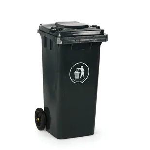 B2B Partner Plastikowy pojemnik na odpady 120 litrów, grafitowy 497010 - Kosze na śmieci - miniaturka - grafika 1