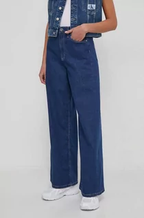 Spodnie damskie - Calvin Klein jeansy damskie kolor niebieski - grafika 1