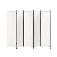 Parawany - 5-panelowy parawan pokojowy 270 x 170 cm biały NARNI - miniaturka - grafika 1