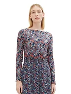 Koszulki i topy damskie - TOM TAILOR Damska koszulka z długim rękawem, 32370 - granatowy mały Tie Dye Floral, L - miniaturka - grafika 1