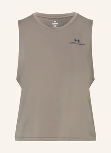 Under Armour Tank Top Vanish Elite beige - Koszulki i topy damskie - miniaturka - grafika 1