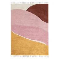 Dywany - Dywan bawełniany 140 x 200 cm wielokolorowy z różowym XINALI - miniaturka - grafika 1