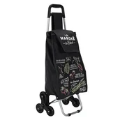 Torby i wózki na zakupy - Bistrot czarny wózek zakupowy 6 kół, składany - miniaturka - grafika 1