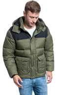 Kurtki męskie - Męska Kurtka Zimowa Lee Puffer Jacket Olive Green L86Nsznx-M - miniaturka - grafika 1