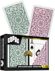 Gry karciane - Elite Bridge Size Jumbo Index, karty do gry, bordowe, zielone - miniaturka - grafika 1