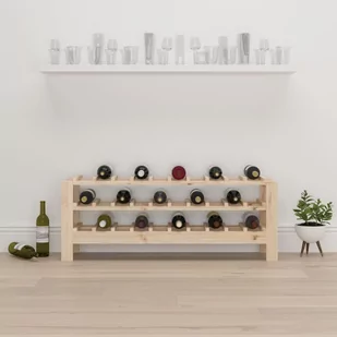 Lumarko Stojak na wino, 109,5x30x42 cm, lite drewno sosnowe - Stojaki na wino - miniaturka - grafika 4