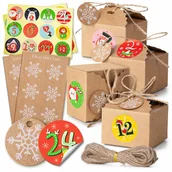Ozdoby bożonarodzeniowe - KALENDARZ ADWENTOWY ZESTAW NA PREZENT DLA DZIECI BOŻE NARODZENIE 24 DNI - miniaturka - grafika 1