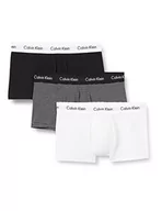 Spodenki damskie - Calvin Klein 3P Low Rise Trunk Bokserki (szorty) Mężczyźni, biały/czarny, S - miniaturka - grafika 1