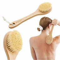 Masażery - Długa szczotka do masażu ciała i kąpieli, twarda 4FIZJO - miniaturka - grafika 1