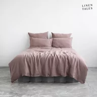 Pościel - Różowa lniana pościel dwuosobowa 200x220 cm – Linen Tales - miniaturka - grafika 1