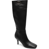 Kozaki damskie - TWINSET Kozaki na szpilce z dodatkiem skóry - miniaturka - grafika 1