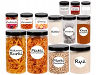 Pojemniki kuchenne - Pojemniki na żywność słoik zestaw kuchenny 13 sztuk + etykiety - miniaturka - grafika 1