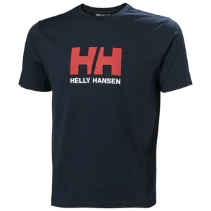 Męska Koszulka z krótkim rękawem HELLY HANSEN HH LOGO T-SHIRT 2.0 30396_597 – Granatowy - Koszulki męskie - miniaturka - grafika 1