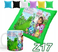 Gadżety dla niej i dla niego - ZESTAW KUBEK + POSZEWKA Z NADRUKIEM KOCI DOMEK GABI BAJKI + IMIĘ - miniaturka - grafika 1
