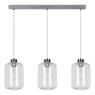 Lampy sufitowe - Britop LAMPA wisząca TARRO 15880328 skandynawska OPRAWA szklany zwis przezroczysty chrom - miniaturka - grafika 1