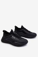 Sneakersy damskie - Damskie Sneakersy Memory Foam System Big Star LL274419 Czarne-37 - miniaturka - grafika 1