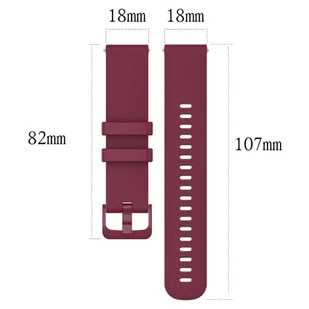 Pasek uniwersalny Alogy Strap z klamrą na smartwatch zegarek 18mm bordowy - Akcesoria do smartwatchy - miniaturka - grafika 5