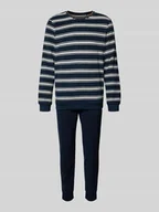 Piżamy męskie - Piżama z prążkowanymi wykończeniami - miniaturka - grafika 1