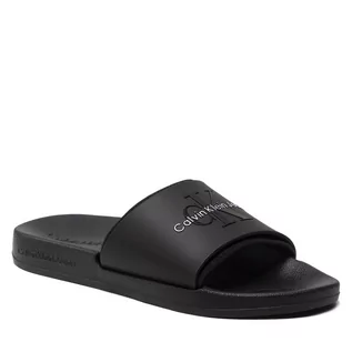 Klapki i japonki damskie - Calvin Klein Klapki JEANS - Slide Monogram Tpu YM0YM00361 Black BDS - grafika 1