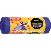 Worki na śmieci - Paclan WORKI NA ŚMIECI ZAPACHOWE, ZWIĄZYWANE BUNNY BAGS 60L 134501 - miniaturka - grafika 1