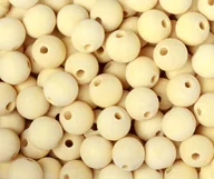 Prace ręczne dla dzieci - Koraliki kulki drewniane 50 szt do makramy 25 mm NATURALNE - miniaturka - grafika 1