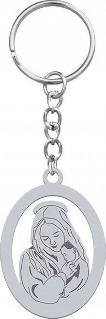 Radziszewska Jewellery Matka Boska Brelok do kluczy Srebro 925 ŻYCZENIA GRATIS