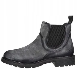 BUGATTI MĘSKIE SKÓRZANE SZTYBLETY SZARE 45 ŻML - Botki męskie - miniaturka - grafika 1