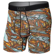 Majtki męskie - Bokserki męskie trekkingowe / sportowe z rozporkiem SAXX QUEST Boxer Brief Fly rzeźbiony krajobraz - miniaturka - grafika 1