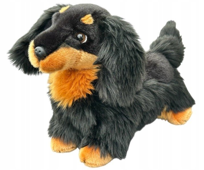 Maskotka Piesek Jamnik Czarny DUBI - 30cm