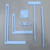 Rękodzieło - TEMU 6 szt., 5 mm Plastikowe Wielofunkcyjne Linijki z Otworami do Oprawy – Idealne do Okładek Dzienników, Scrapbooków i Notatników Dekoracyjna - miniaturka - grafika 1
