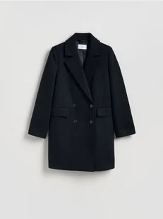 Reserved - Płaszcz z dodatkiem wełny - granatowy - Płaszcze damskie - miniaturka - grafika 1