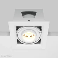 Lampy sufitowe - Wpuszczana lampa do jadalni Metal Modern DL093-01-10W3K-W Maytoni LED 10W 3000K biała - miniaturka - grafika 1