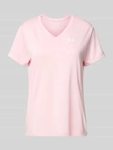 T-shirt z nadrukiem z logo - Koszulki i topy damskie - miniaturka - grafika 1