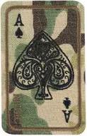 Odzież taktyczna i umundurowanie - Naszywka M-Tac Ace Of Spades - Multicam (51324008) - miniaturka - grafika 1