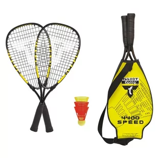 Talbot Torro Speed-zestaw do badmintona Speed 4400, 2 poręczna aluminiowa-rackets 54,5 cm, 3 windstabile sprężyny piłek, w 3/4 Bag, żółto-czarna,,,,, 490114 490114 - Badminton - miniaturka - grafika 1
