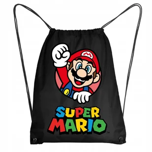 Worek Szkolny Na Buty Plecak Super Mario +IMIĘ 3 - Plecaki worki - miniaturka - grafika 1