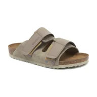 Klapki i japonki męskie - Birkenstock Skórzane klapki Uji VL NU Taupe - miniaturka - grafika 1