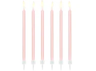 Dekoracje i nakrycia stołu na imprezę - Party Deco Świeczki urodzinowe jasnróżowe - 14 cm - 12 szt. SCD-2-081J - miniaturka - grafika 1