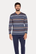 Piżamy męskie - Piżama męska VALENTINO XXL Ciemnoniebieski - miniaturka - grafika 1